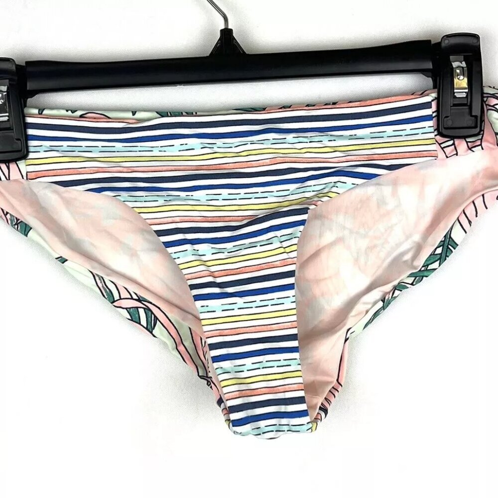 Maaji Women’s Striped/Floral Hipster Bikini Bottom Large
